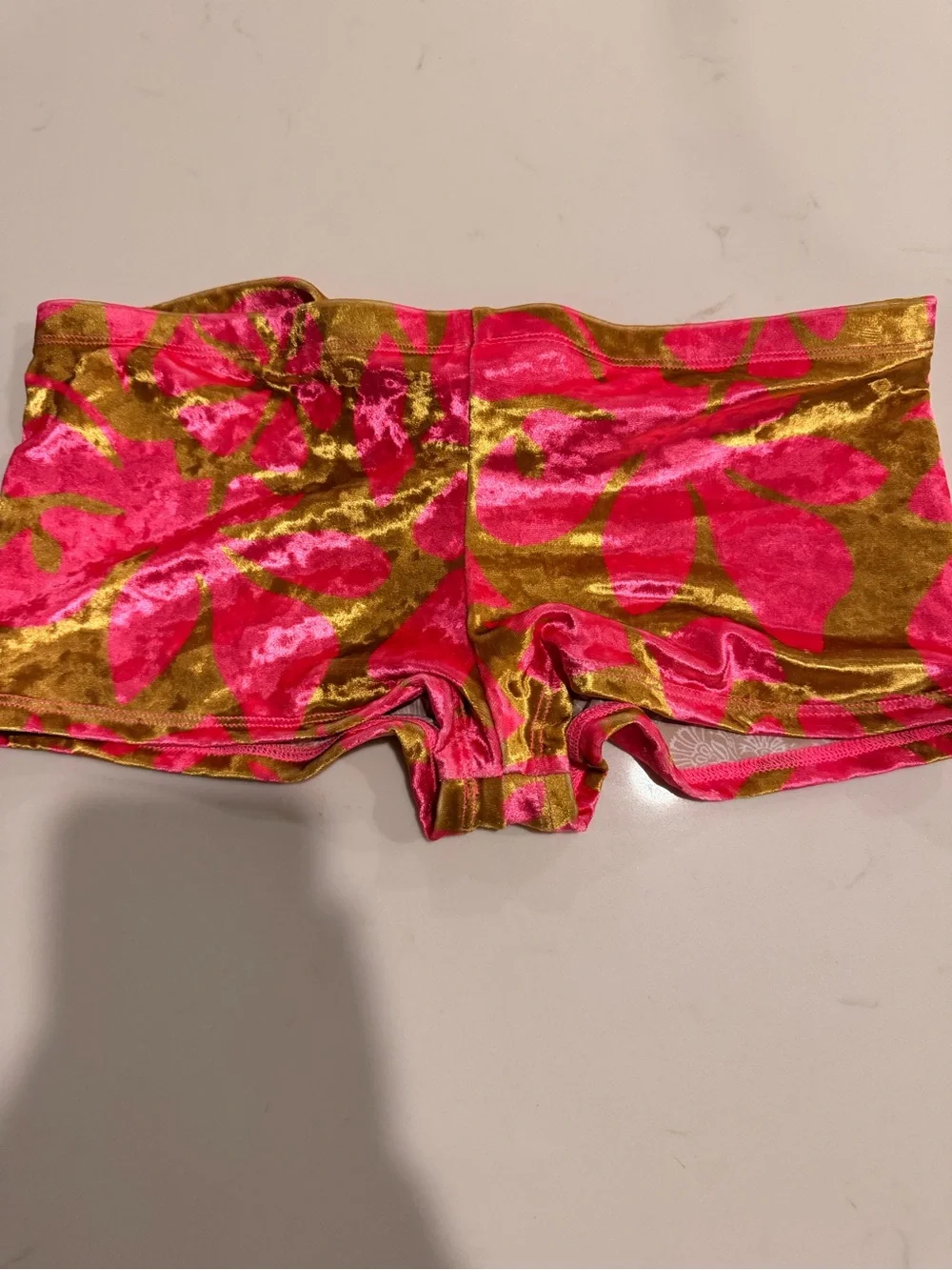free-est Dixie Printed Velvet Swim Shortie Sz M
